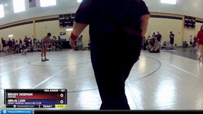 120 lbs Cons. Round 3 - Brady Hosman, Indiana vs Hruai Lian, Perry Meridian Wrestling Club