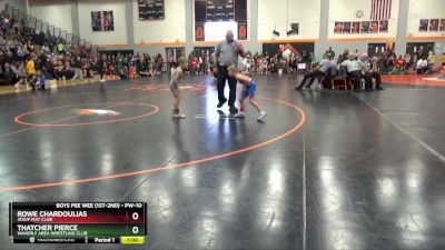 PW-10 lbs Quarterfinal - Rowe Chardoulias, Jesup Mat Club vs Thatcher Pierce, Waverly Area Wrestling Club