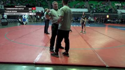 5A 132 lbs Champ. Round 1 - Colin Dixon, Leeds vs Christopher Mayle, Hayden