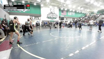 126 lbs 1st Place Match - Uriel Cruz, Paloma Valley vs Zander Rogers, Walnut