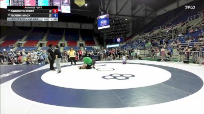 130 lbs Cons. Sub-semis - Brooklyn Perez, AZ vs Tiyanna Mack, SC