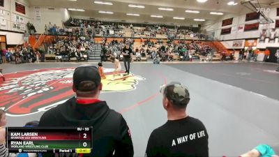 53 lbs Champ. Round 2 - Kam Larsen, Riverton USA Wrestling vs Ryan Earl, Worland Wrestling Club