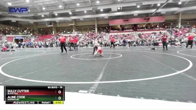 76 lbs Quarterfinal - Sully Cutter, Black Fox vs Albie Cook, Hoisington