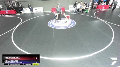 87 lbs Quarterfinal - Jaxon Sanchez, Hawkeye Wrestling Club vs Jonas Suarez, Team Selma Wrestling Club