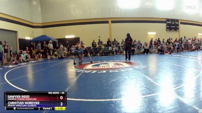 53 lbs Round 2 - Sawyer Reed, Midwest Xtreme Wrestling vs Christian Nordyke, Region Wrestling Academy