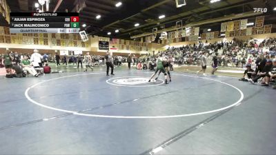 138 lbs Quarterfinal - Julian Espinoza, Cerritos vs Jack Malinconico, Poway