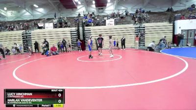 91-95 lbs Round 3 - Harlan VanDeventer, Bloomington South WC vs Lucy Hinchman, Contenders WA