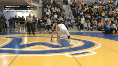 127 lbs 5th Place - Nate Caracciolo, Hempfield Area vs Evan Sala, Mt. Lebanon