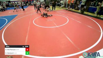 58 lbs Round Of 16 - Harper McPherson, Barnsdall Youth Wrestling vs Daxton Deckard, Rollers Academy Of Wrestling