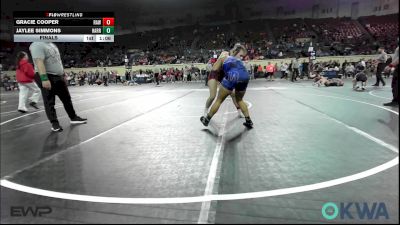 155 lbs Final - Gracie Cooper, Raw vs Jaylee Simmons, Harrah Little League Wrestling