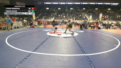 4A-190 lbs Semifinal - Logan Mendoza, Thunder Basin vs Mekhi Bovee, Kelly Walsh