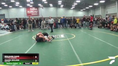 97 lbs Cons. Round 4 - Benjamin Davis, Culpeper Warriors vs Mason Giuliani, Nova WC