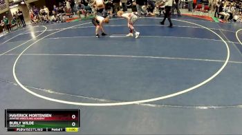 92 lbs Cons. Round 2 - Maverick Mortensen, Aviator Wrestling Academy vs Burly Wilde, Wasatch WC