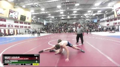 138 lbs Cons. Round 6 - Brody LeSueur, American Leadership Academy Gilbert vs Evan Perkins, Snowflake