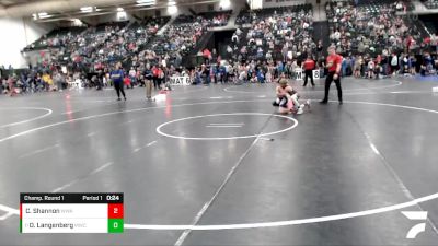 90 lbs Champ. Round 1 - Owen Langenberg, Milford Wrestling Club vs Cole Shannon, Warrior Wrestling Academy