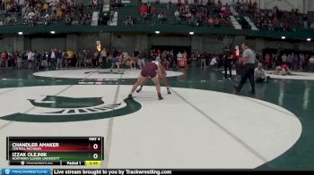 165 lbs Champ. Round 2 - Izzak Olejnik, Northern Illinois University vs Chandler Amaker, Central Michigan