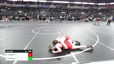 155 lbs Consi Of 8 #1 - Justice Vickers, Unaffiliated vs Braylon Griffiths, Southeast Iowa Elite