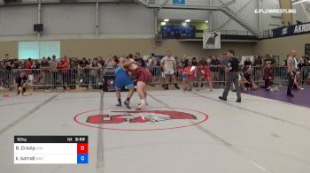 92 kg Round Of 64 - Bradford Crislip, Unattached vs Kamyab Kamali, Olivet Wrestling Club