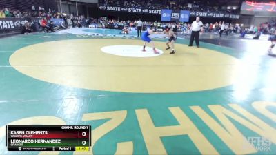 1B/2B 138 Champ. Round 1 - Kasen Clements, Willapa Valley vs Leonardo Hernandez, Granger