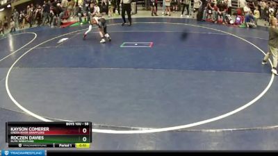 58 lbs Cons. Round 3 - Kayson Comerer, Green River Grapplers vs Roczen Davies, Elite Wrestling