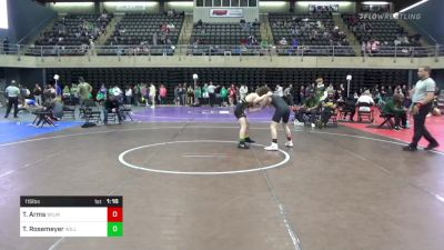 115 lbs Semifinal - Tommy Arms, Wilmington vs Tristan Rosemeyer, Williamstown