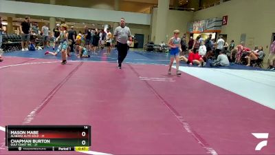 80 lbs Semis & 3rd Wb (16 Team) - Mason Mabe, Alabama Elite Gold vs Chapman Burton, Gulf Coast WC