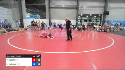 56 kg 5th Place - Peyton Segata, MGW Bittersweet Mint vs Lauren McAteer, New England Trappers East