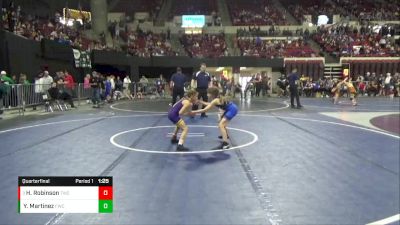 65 lbs Quarterfinal - Hayden Robinson, Thermopolis Wrestling Club vs Ysobel Martinez, Fairfield Wrestling Club