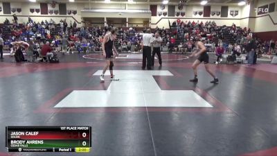 JV-4 lbs 1st Place Match - Jason Calef, Solon vs Brody Ahrens, Cedar Falls
