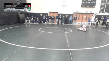 113 lbs 3rd Place - Robert Barry, Danbury vs Peter Koval, Trumbull