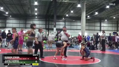 95 lbs Round 1 (4 Team) - Gunner Strobl, DARKHORSE WRESTLING CLUB - BLACK vs Justin Campos, BEASTWORKS WRESTLING CLUB