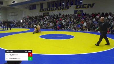 168 lbs Semifinal - Tucker Roybal, Union (UT) vs Dominic Bambinelli, Mill Creek (GA)