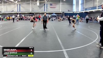 72 lbs Finals (2 Team) - Logan Bonfilio, CTWHALE vs Bradey Bleich, Mat Assassins Black