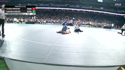 D4-106 lbs 3rd Place Match - Carter Fuentes, Hesperia vs Kasen Spencer, Roscommon