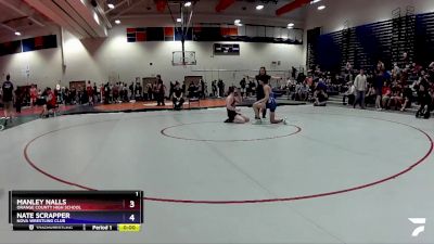 120 lbs Quarterfinal - Nate Scrapper, NOVA Wrestling Club vs Manley Nalls, Orange County High School