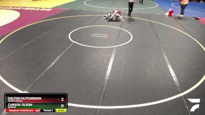 93 lbs Quarterfinal - Carson Olson, Benson vs Dalton Hutchinson, Grand Rapids