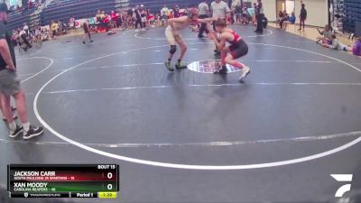 100 lbs Round 5 (6 Team) - Xan Moody, Carolina Reapers vs Jackson Carr, South Paulding Jr Spartans