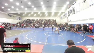 120 lbs Champ. Round 2 - Max Murillo, Esperanza High School vs Akanzeh Perez, Downey Highschool