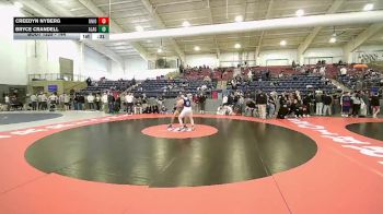 144 lbs Cons. Round 6 - Creedyn Nyberg, Union vs Bryce Crandell, American Leadership Academy - Gilbert North