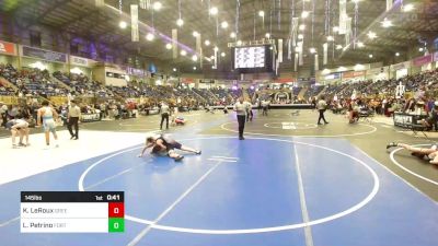 145 lbs Consi Of 8 #1 - Kaius LeRoux, Greeley United vs Luca Petrino, Fort Morgan Wrestling Club