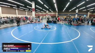 112 lbs Quarterfinal - Ella Schmidt, Global Wrestling Club vs Isabella Sandoval, 3F Wrestling