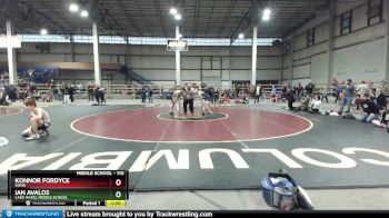 110 lbs 1st Place Match - Ian Avalos, Lake Hazel Middle School vs Konnor Fordyce, Kuna