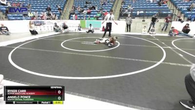 49 lbs Semifinal - Angelo Ponce, South Central Punishers vs Ryker Carr, SlyFox Wrestling Academy