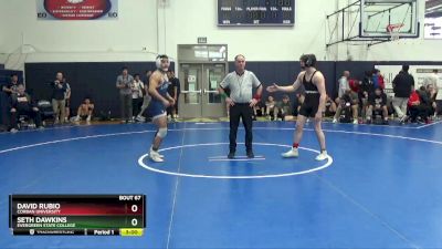 157 lbs Quarterfinal - Seth Dawkins, Evergreen State College vs David Rubio, Corban University