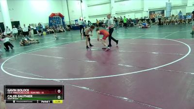 120 lbs Round 1 (16 Team) - Caleb Gauthier, War Ready vs Gavin Bolock, S.E.O. Wrestling Club- Team Red