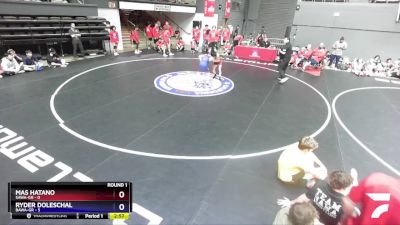 106 lbs Round 1 (16 Team) - Mas Hatano, SAWA-GR vs Ryder Doleschal, BAWA-GR