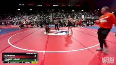 4A-215 lbs Champ. Round 1 - Noah Sides, Natrona County vs Connor Lindsay, Central