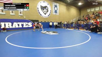 215 lbs Quarterfinal - Nathan Serna, Cesar Chavez vs Caleb Acevedo, Justin Garza