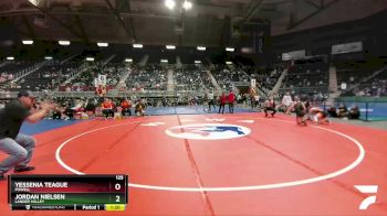 125 lbs Quarterfinal - Yessenia Teague, Powell vs Jordan Nielsen, Lander Valley