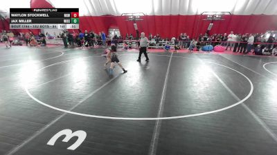 10U Boys - 84 lbs Cons. Semis - Jax Miller, Wisconsin vs Waylon Stockwell, Manitowoc Ships Wrestling